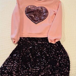 Peek Pink and Black Kids Matching Set